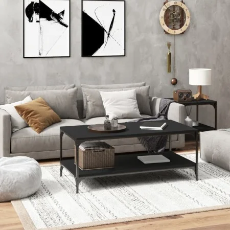 Black plywood coffee table 80x50x40 cm by vidaXL, Coffee table - Ref: Foro24-819367, Price: 53,77 €, Discount: %