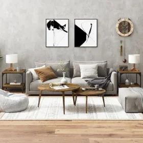 Side tables 2 units smoked oak plywood 40x40x40 cm by vidaXL, Coffee table - Ref: Foro24-819382, Price: 39,45 €, Discount: %