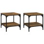 Mesas auxiliares 2 uds contrachapada roble ahumado 40x40x40 cm de vidaXL, Mesas de centro - Ref: Foro24-819382, Precio: 39,76...
