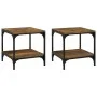 Side tables 2 units smoked oak plywood 40x40x40 cm by vidaXL, Coffee table - Ref: Foro24-819382, Price: 39,45 €, Discount: %