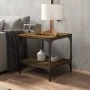 Side tables 2 units smoked oak plywood 40x40x40 cm by vidaXL, Coffee table - Ref: Foro24-819382, Price: 39,45 €, Discount: %
