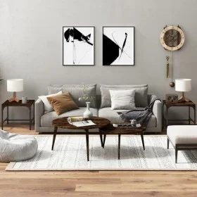 Side tables 2 units smoked oak plywood 40x40x35 cm by vidaXL, Coffee table - Ref: Foro24-819407, Price: 28,71 €, Discount: %