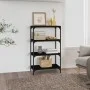 Plywood and black steel shelf 60x33x100 cm by vidaXL, Bookcases and shelves - Ref: Foro24-819327, Price: 53,19 €, Discount: %