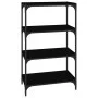 Plywood and black steel shelf 60x33x100 cm by vidaXL, Bookcases and shelves - Ref: Foro24-819327, Price: 53,19 €, Discount: %