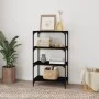Plywood and black steel shelf 60x33x100 cm by vidaXL, Bookcases and shelves - Ref: Foro24-819327, Price: 53,19 €, Discount: %