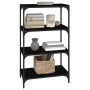 Plywood and black steel shelf 60x33x100 cm by vidaXL, Bookcases and shelves - Ref: Foro24-819327, Price: 53,19 €, Discount: %