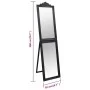 Schwarzer Standspiegel 50x200 cm von vidaXL, Spiegel - Ref: Foro24-351531, Preis: 83,43 €, Rabatt: %