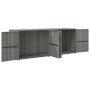 Gray PE rattan garden storage cabinet 198x55.5x80 cm by vidaXL, Lockers and storage cabinets - Ref: Foro24-319871, Price: 186...