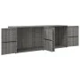 Gray PE rattan garden storage cabinet 198x55.5x80 cm by vidaXL, Lockers and storage cabinets - Ref: Foro24-319871, Price: 198...