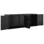 PE Rattan Gartenschrank schwarz 198x55,5x80 cm von vidaXL, Schließfächer und Lagerschränke - Ref: Foro24-319870, Preis: 192,0...