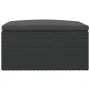 Garden stool with black synthetic rattan cushion by vidaXL, Modular outdoor sofas - Ref: Foro24-319589, Price: 69,07 €, Disco...