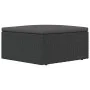 Garden stool with black synthetic rattan cushion by vidaXL, Modular outdoor sofas - Ref: Foro24-319589, Price: 69,07 €, Disco...