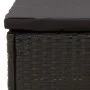 Garden stool with black synthetic rattan cushion by vidaXL, Modular outdoor sofas - Ref: Foro24-319589, Price: 69,07 €, Disco...