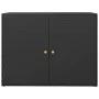Schwarzer Gartenschrank aus PE-Rattan, 100 x 55,5 x 80 cm von vidaXL, Schließfächer und Lagerschränke - Ref: Foro24-319868, P...