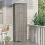 Gartenschrank aus grauem PE-Rattan, 59 x 40 x 180 cm von vidaXL, Schließfächer und Lagerschränke - Ref: Foro24-319873, Preis:...