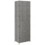 Gartenschrank aus grauem PE-Rattan, 59 x 40 x 180 cm von vidaXL, Schließfächer und Lagerschränke - Ref: Foro24-319873, Preis:...