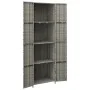 Gartenschrank aus grauem PE-Rattan, 59 x 40 x 180 cm von vidaXL, Schließfächer und Lagerschränke - Ref: Foro24-319873, Preis:...