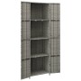 Gray PE rattan garden storage cabinet 59x40x180 cm by vidaXL, Lockers and storage cabinets - Ref: Foro24-319873, Price: 171,2...