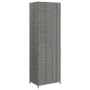Gartenschrank aus grauem PE-Rattan, 59 x 40 x 180 cm von vidaXL, Schließfächer und Lagerschränke - Ref: Foro24-319873, Preis:...