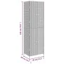 Gartenschrank aus grauem PE-Rattan, 59 x 40 x 180 cm von vidaXL, Schließfächer und Lagerschränke - Ref: Foro24-319873, Preis:...