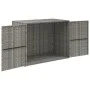Gray PE rattan garden storage cabinet 100x55.5x80 cm by vidaXL, Lockers and storage cabinets - Ref: Foro24-319869, Price: 115...