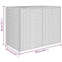 Gray PE rattan garden storage cabinet 100x55.5x80 cm by vidaXL, Lockers and storage cabinets - Ref: Foro24-319869, Price: 102...