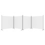Trennwand mit 4 weißen Stoffbahnen 698x180 cm von vidaXL, Raumteiler - Ref: Foro24-350282, Preis: 53,71 €, Rabatt: %