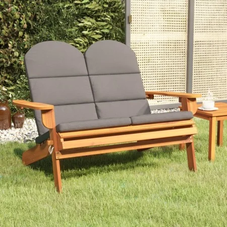 Banco de jardín Adirondack con cojines madera de acacia 126 cm de vidaXL, Bancos de jardín - Ref: Foro24-360040, Precio: 215,...