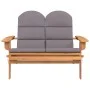 Banco de jardín Adirondack con cojines madera de acacia 126 cm de vidaXL, Bancos de jardín - Ref: Foro24-360040, Precio: 215,...