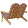 Banco de jardín Adirondack con cojines madera de acacia 126 cm de vidaXL, Bancos de jardín - Ref: Foro24-360040, Precio: 215,...