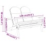 Adirondack garden bench with acacia wood cushions 126 cm by vidaXL, garden benches - Ref: Foro24-360040, Price: 189,93 €, Dis...