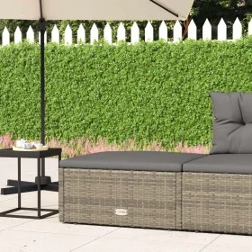 Garden stool with gray synthetic rattan cushion by vidaXL, Modular outdoor sofas - Ref: Foro24-319602, Price: 79,73 €, Discou...