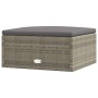 Gartenhocker mit grauem synthetischem Rattankissen von vidaXL, Modulare Sofas für den Außenbereich - Ref: Foro24-319602, Prei...