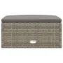 Garden stool with gray synthetic rattan cushion by vidaXL, Modular outdoor sofas - Ref: Foro24-319602, Price: 79,73 €, Discou...