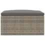 Garden stool with gray synthetic rattan cushion by vidaXL, Modular outdoor sofas - Ref: Foro24-319602, Price: 79,73 €, Discou...