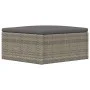 Garden stool with gray synthetic rattan cushion by vidaXL, Modular outdoor sofas - Ref: Foro24-319602, Price: 79,73 €, Discou...