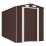 Dark brown galvanized steel garden shed 192x357x223 cm by vidaXL, Sheds - Ref: Foro24-3147462, Price: 498,92 €, Discount: %