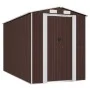 Dunkelbrauner Gartenschuppen aus verzinktem Stahl, 192 x 357 x 223 cm von vidaXL, Schuppen - Ref: Foro24-3147462, Preis: 476,...