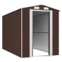Cobertizo jardín acero galvanizado marrón oscuro 192x357x223 cm de vidaXL, Cobertizos - Ref: Foro24-3147462, Precio: 476,27 €...