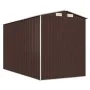 Cobertizo jardín acero galvanizado marrón oscuro 192x357x223 cm de vidaXL, Cobertizos - Ref: Foro24-3147462, Precio: 476,27 €...