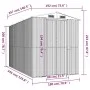 Cobertizo jardín acero galvanizado marrón oscuro 192x357x223 cm de vidaXL, Cobertizos - Ref: Foro24-3147462, Precio: 476,27 €...