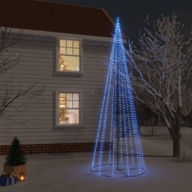 Árbol de Navidad cónico 732 LEDs azul 160x500 cm