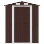 Dunkelbrauner Gartenschuppen aus verzinktem Stahl, 192 x 440 x 223 cm von vidaXL, Schuppen - Ref: Foro24-3147463, Preis: 630,...