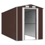 Dark brown galvanized steel garden shed 192x440x223 cm by vidaXL, Sheds - Ref: Foro24-3147463, Price: 630,22 €, Discount: %