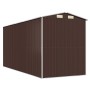 Dunkelbrauner Gartenschuppen aus verzinktem Stahl, 192 x 440 x 223 cm von vidaXL, Schuppen - Ref: Foro24-3147463, Preis: 661,...
