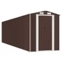 Cobertizo jardín acero galvanizado marrón oscuro 192x772x223 cm de vidaXL, Cobertizos - Ref: Foro24-3147467, Precio: 957,51 €...