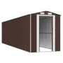 Cobertizo jardín acero galvanizado marrón oscuro 192x772x223 cm de vidaXL, Cobertizos - Ref: Foro24-3147467, Precio: 957,51 €...