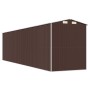 Cobertizo jardín acero galvanizado marrón oscuro 192x772x223 cm
