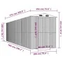 Cobertizo jardín acero galvanizado marrón oscuro 192x772x223 cm de vidaXL, Cobertizos - Ref: Foro24-3147467, Precio: 957,51 €...