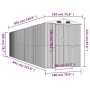 Cobertizo jardín acero galvanizado marrón oscuro 192x855x223 cm de vidaXL, Cobertizos - Ref: Foro24-3147468, Precio: 1,00 €, ...